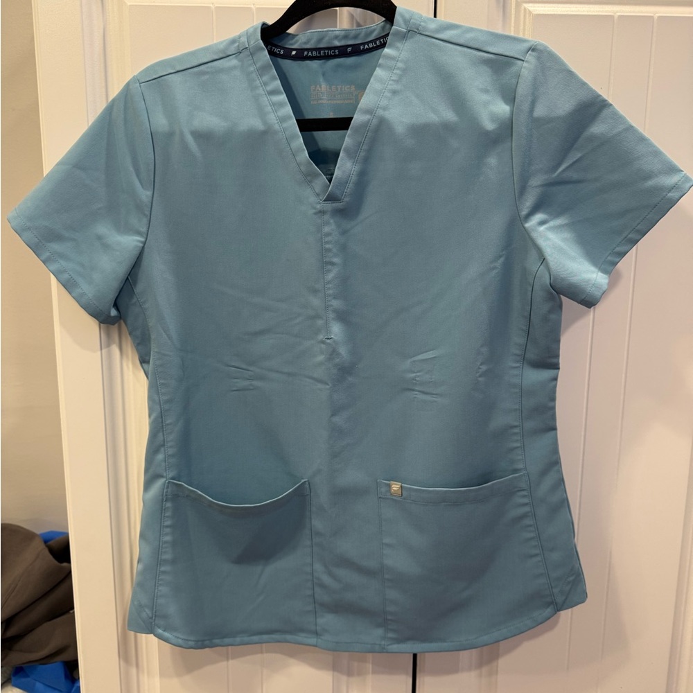 Fabletics Women's Light Blue Short Sleeve Top
